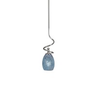 Capri Stem Mini Pendant With Hang Straight Swivel Shown In Brushed Nickel Finish With 5