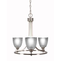 Paramount Uplight, 3 Light, Chandelier In Brushed Nickel Finish With 5