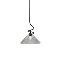 Capri Stem Mini Pendant With Hang Straight Swivel Shown In Matte Black Finish With 12