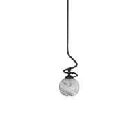 Capri Stem Mini Pendant With Hang Straight Swivel Shown In Matte Black Finish With 5.75