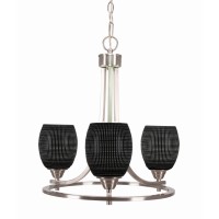 Paramount Uplight, 3 Light, Chandelier In Brushed Nickel Finish With 5