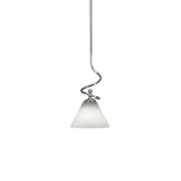 Capri Stem Mini Pendant With Hang Straight Swivel Shown In Brushed Nickel Finish With 7