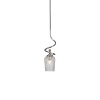 Capri Stem Mini Pendant With Hang Straight Swivel Shown In Brushed Nickel Finish With 5