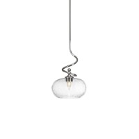 Capri Stem Mini Pendant With Hang Straight Swivel Shown In Brushed Nickel Finish With 10