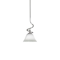 Capri Stem Mini Pendant With Hang Straight Swivel Shown In Brushed Nickel Finish With 7