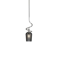 Capri Stem Mini Pendant With Hang Straight Swivel Shown In Brushed Nickel Finish With 5