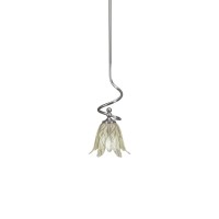 Capri Stem Mini Pendant With Hang Straight Swivel Shown In Brushed Nickel Finish With 7