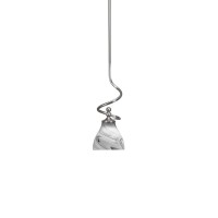 Capri Stem Mini Pendant With Hang Straight Swivel Shown In Brushed Nickel Finish With 6.25