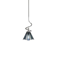 Capri Stem Mini Pendant With Hang Straight Swivel Shown In Brushed Nickel Finish With 7