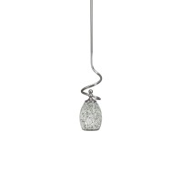 Capri Stem Mini Pendant With Hang Straight Swivel Shown In Brushed Nickel Finish With 5