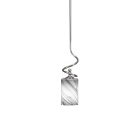 Capri Stem Mini Pendant With Hang Straight Swivel Shown In Brushed Nickel Finish With 4