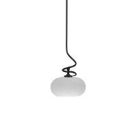 Capri Stem Mini Pendant With Hang Straight Swivel Shown In Matte Black Finish With 10