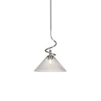 Capri Stem Mini Pendant With Hang Straight Swivel Shown In Brushed Nickel Finish With 12