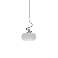 Capri Stem Mini Pendant With Hang Straight Swivel Shown In Brushed Nickel Finish With 10