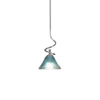 Capri Stem Mini Pendant With Hang Straight Swivel Shown In Brushed Nickel Finish With 7