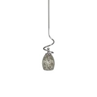 Capri Stem Mini Pendant With Hang Straight Swivel Shown In Brushed Nickel Finish With 5