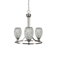 Paramount Uplight, 3 Light, Chandelier In Brushed Nickel Finish With 5