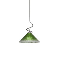 Capri Stem Mini Pendant With Hang Straight Swivel Shown In Brushed Nickel Finish With 12