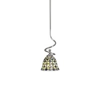 Capri Stem Mini Pendant With Hang Straight Swivel Shown In Brushed Nickel Finish With 7