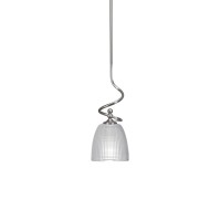 Capri Stem Mini Pendant With Hang Straight Swivel Shown In Brushed Nickel Finish With 5