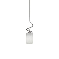 Capri Stem Mini Pendant With Hang Straight Swivel Shown In Brushed Nickel Finish With 4