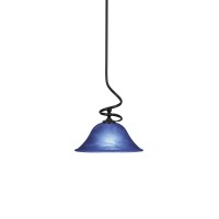 Capri Stem Mini Pendant With Hang Straight Swivel Shown In Matte Black Finish With 10