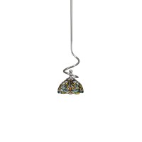 Capri Stem Mini Pendant With Hang Straight Swivel Shown In Brushed Nickel Finish With 7