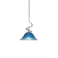 Capri Stem Mini Pendant With Hang Straight Swivel Shown In Brushed Nickel Finish With 10