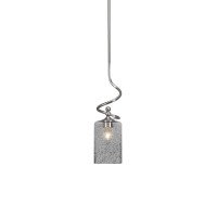 Capri Stem Mini Pendant With Hang Straight Swivel Shown In Brushed Nickel Finish With 4