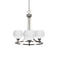 Paramount Uplight, 3 Light, Chandelier In Brushed Nickel Finish With 5.75