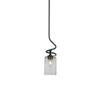 Capri Stem Mini Pendant With Hang Straight Swivel Shown In Matte Black Finish With 4