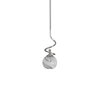 Capri Stem Mini Pendant With Hang Straight Swivel Shown In Brushed Nickel Finish With 5.75