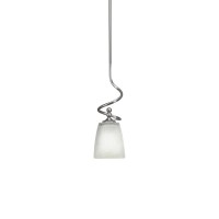 Capri Stem Mini Pendant With Hang Straight Swivel Shown In Brushed Nickel Finish With 4.5