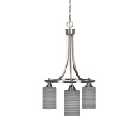 Paramount Downlight, 3 Light, Chandelier In Brushed Nickel Finish With 4