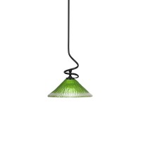 Capri Stem Mini Pendant With Hang Straight Swivel Shown In Matte Black Finish With 10