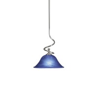 Capri Stem Mini Pendant With Hang Straight Swivel Shown In Brushed Nickel Finish With 10