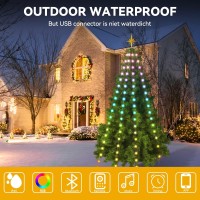 Okicoler Christmas Tree Led String Lights, Warm White Plug In Lights With 8 Modes Waterproof Twinkle Xmas String Lights For Indoor Outdoor Christmas Tree Bedroom Wedding Party