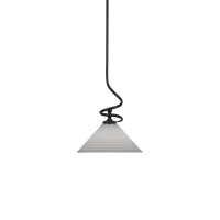 Capri Stem Mini Pendant With Hang Straight Swivel Shown In Matte Black Finish With 12