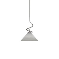 Capri Stem Mini Pendant With Hang Straight Swivel Shown In Brushed Nickel Finish With 12