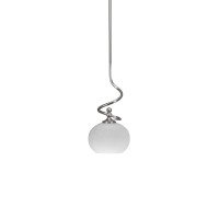 Capri Stem Mini Pendant With Hang Straight Swivel Shown In Brushed Nickel Finish With 7