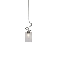 Capri Stem Mini Pendant With Hang Straight Swivel Shown In Brushed Nickel Finish With 4