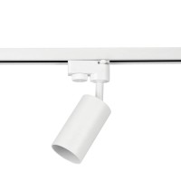 Edo 1-Phase - Malga T Reflector | Seva System | Adjustable And Tilting Spotlight For Rail, Led Spotlight In Aluminium For Interior Track Lighting System | Gu10, White, Edo777407