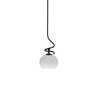 Capri Stem Mini Pendant With Hang Straight Swivel Shown In Matte Black Finish With 7