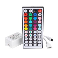 Sueprnight Rgb Led Strip Lights Remote Controller, Dc 12-24V 44 Keys Ir Dimmer Control Brightness Mode Speed Color Remote For Smd 5050 3528 2835 Rgb Led Strip Lights Whit 4-Pin Connectors.