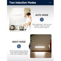 Yiger Under Cabinet Lighting(2 Pack), Rechargeable Battery Operated 40 Led White Lights, Motion Sensor Light Indoor,4 Modes Night Light, Closet Lights For Kitchen Wireless,Stick-On Cabinet Lights.