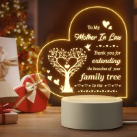 Quaintir Gifts For Mother In Law, Mother In Law Birthday Gifts From Daughter In Law - Engraved Night Light, Gifts For Mother In Law On Christmas Mother'S Day Birthday Thanksgiving