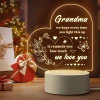 Quaintir Gifts For Grandma Grandma Gifts Engraved Night Light Grandma Birthday Gifts Thanksgiving Christmas Mothers Day Gif