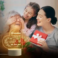 Quaintir Gifts For Grandma Grandma Gifts Engraved Night Light Grandma Birthday Gifts Thanksgiving Christmas Mothers Day Gif