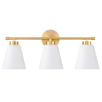 Hamilyeah Gold Bathroom Vanity Light Fixtures Over Mirror 3 Light Vanity Lights With Frosted Glass Industrial Vanity Lighting