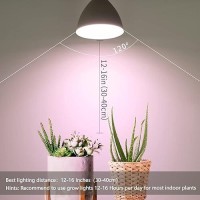 Necgemlex Smart Led Grow Light Bulbs With Remote Controller Sun Mode Builtin Daily Auto Timer 4500K A21A70 E26E27 9W Dimm